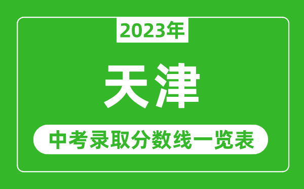 2023年天津中考錄取分數線,天津市各高中錄取分數線一覽表