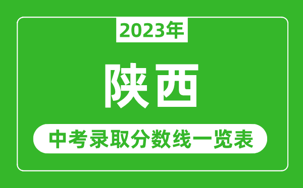 2023年陜西中考錄取分數線,陜西省各高中錄取分數線一覽表