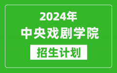 2024年中央戲劇學院藝考招生計劃_藝術類各專業招生人數