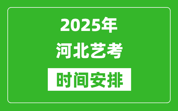 2025年河北藝考時間具體是什么時候？