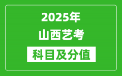 2025年山西藝考科目及分值設置,山西藝考滿分是多少