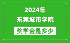 2024年東莞城市學院獎學金多少錢_覆蓋率是多少？