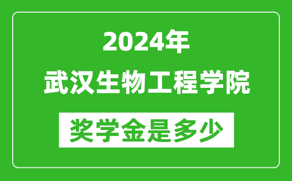 2024年武漢生物工程學院獎學金多少錢,覆蓋率是多少？