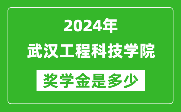 2024年武漢工程科技學院獎學金多少錢,覆蓋率是多少？