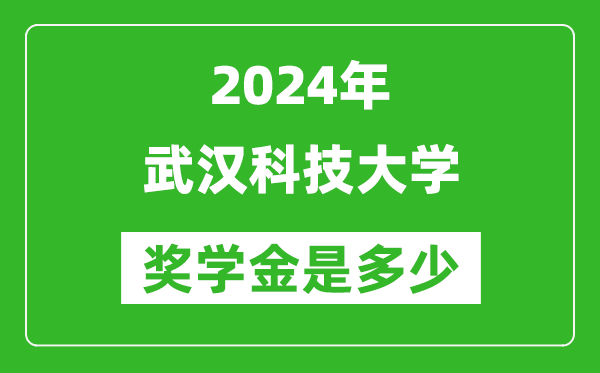 2024年武漢科技大學獎學金多少錢,覆蓋率是多少？