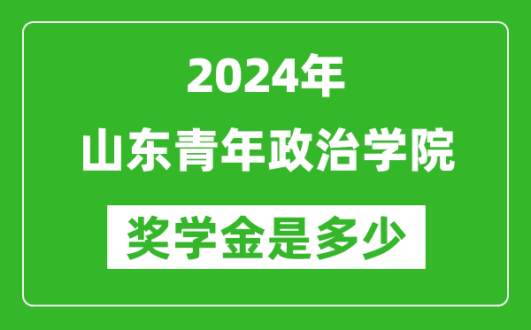 2024年山東青年政治學院獎學金多少錢,覆蓋率是多少？