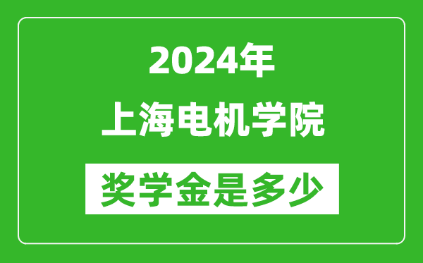 2024年上海電機學院獎學金多少錢,覆蓋率是多少？