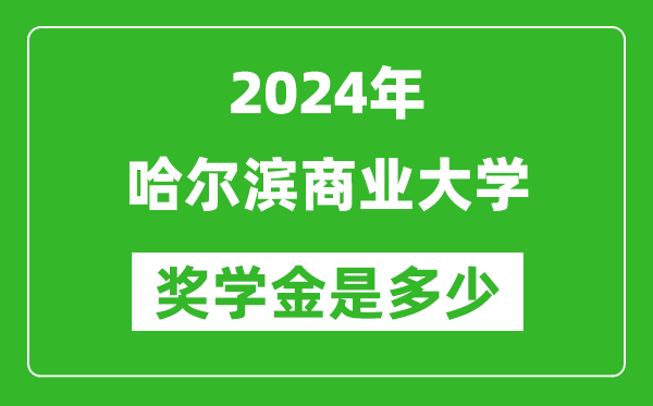 2024年哈爾濱商業大學獎學金多少錢,覆蓋率是多少？