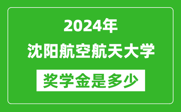 2024年沈陽航空航天大學獎學金多少錢,覆蓋率是多少？