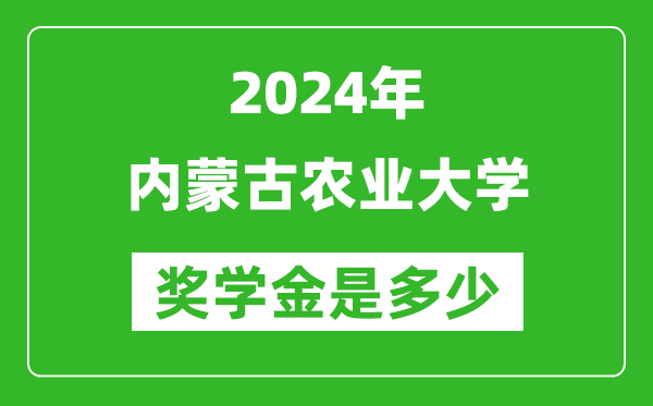 2024年內蒙古農業大學獎學金多少錢,覆蓋率是多少？