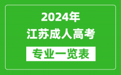 2024年江蘇成人高考專業一覽表_江蘇成考有哪些專業?