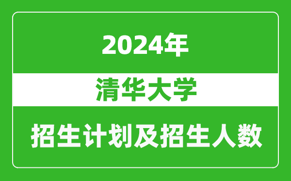 清華大學2024年在吉林的招生計劃及招生人數