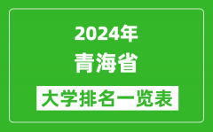 2024年青海省大學排名一覽表（10所）