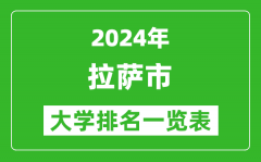 2024年拉薩市所有大學排名一覽表（4所）