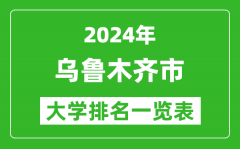 2024年烏魯木齊市大學排名一覽表（23所）