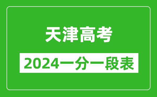 天津高考分數線2024年一分一段表（高考成績分數段）