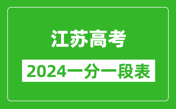 江蘇高考分數線2024年一分一段表（物理類+歷史類）