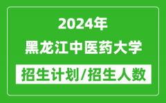 2024年黑龍江中醫藥大學各省招生計劃及各專業招生人數是多少？