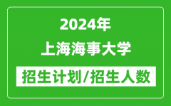 2024年上海海事大學各省招生計劃及各專業招生人數是多少？