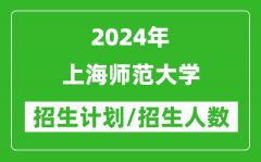 2024年上海師范大學各省招生計劃及各專業招生人數是多少？