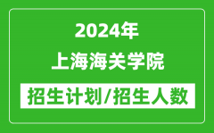 2024年上海海關學院各省招生計劃及各專業招生人數是多少？