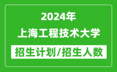 2024年上海工程技術大學各省招生計劃及各專業招生人數是多少？