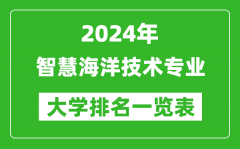 2024年全國智慧海洋技術專業大學排名一覽表